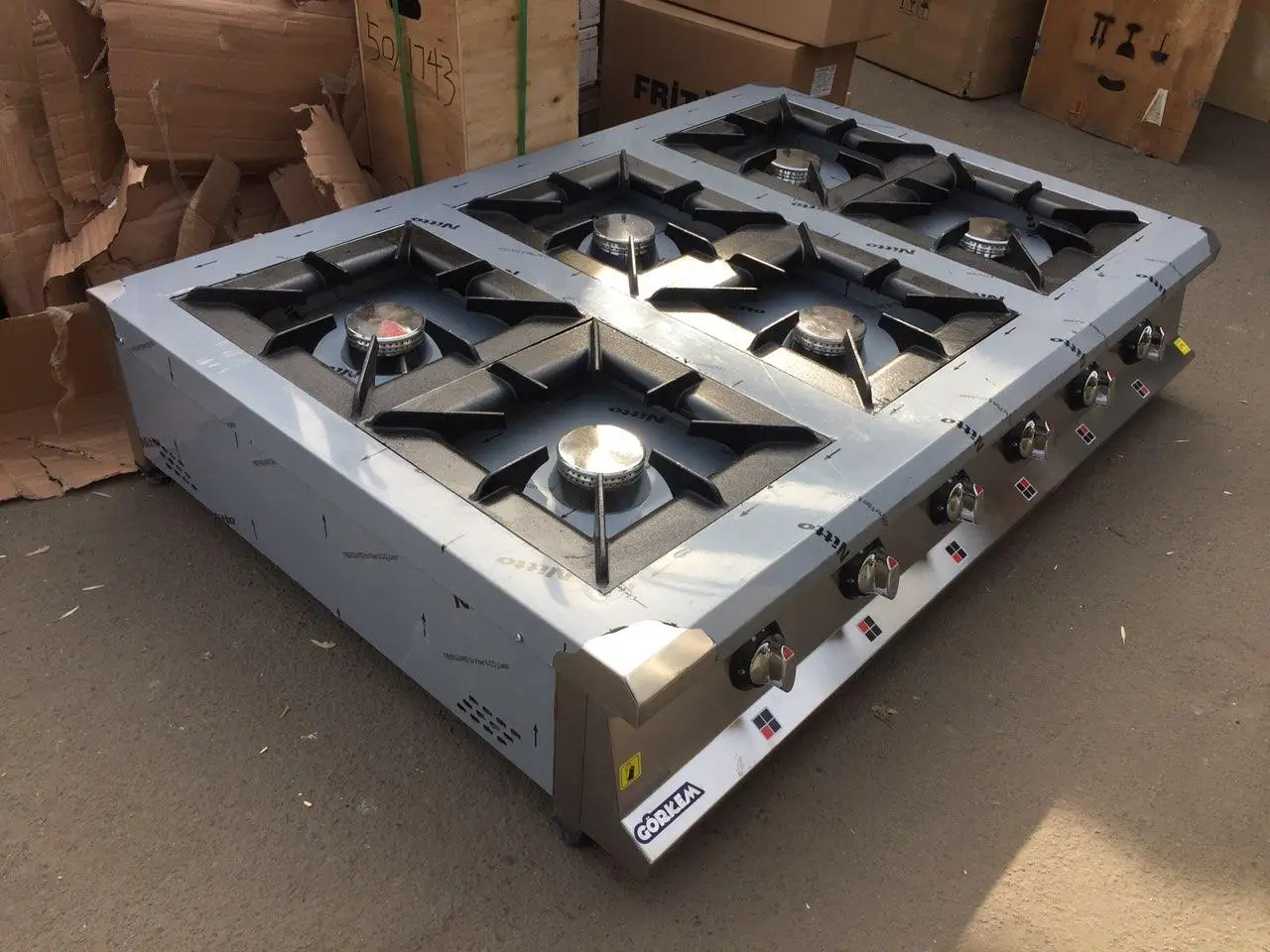 Професійна газова плита görkem pso 60 — настільна, 6 конфоркова