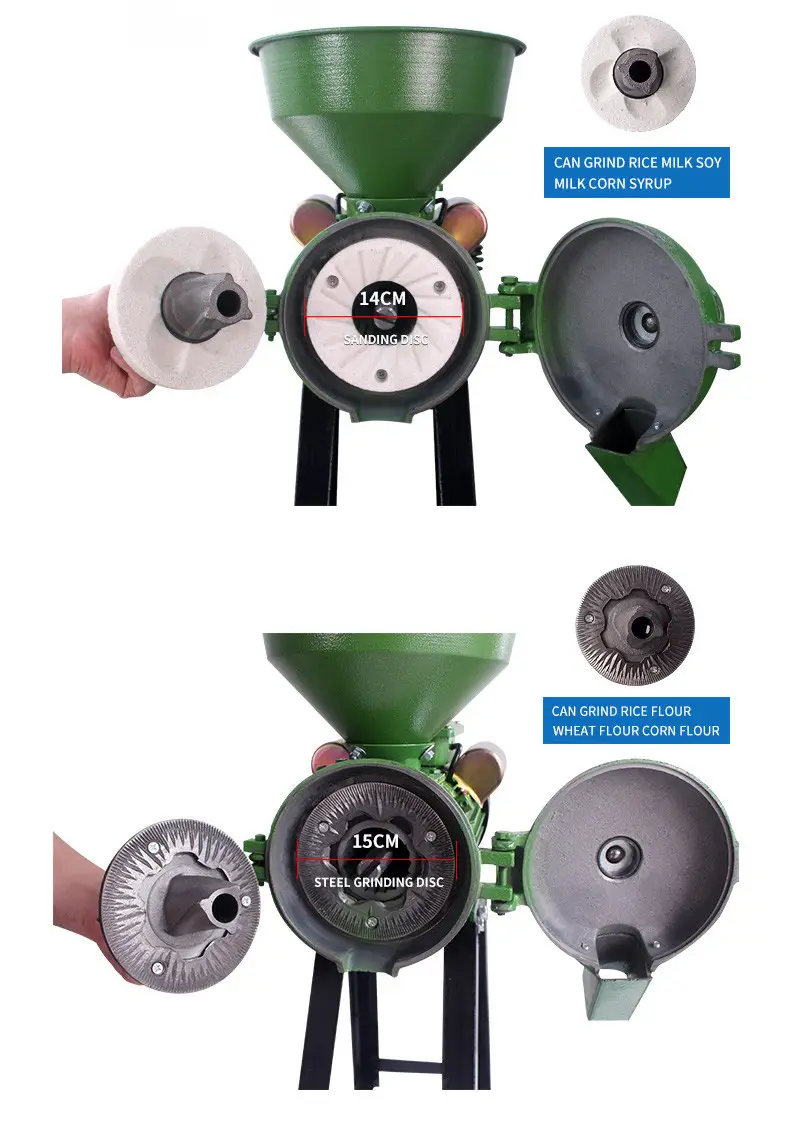 Дробарка-млин універсальна зі змінними жорнами (камінь + сталь) MFS-150 - Зображення 3