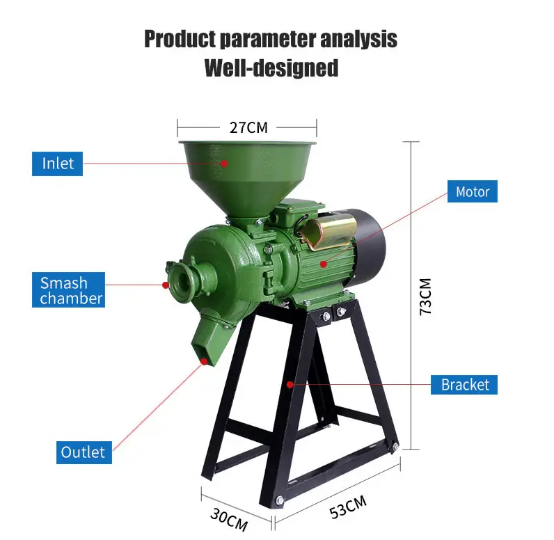 Дробарка-млин універсальна зі змінними жорнами (камінь + сталь) MFS-150 - Зображення 4