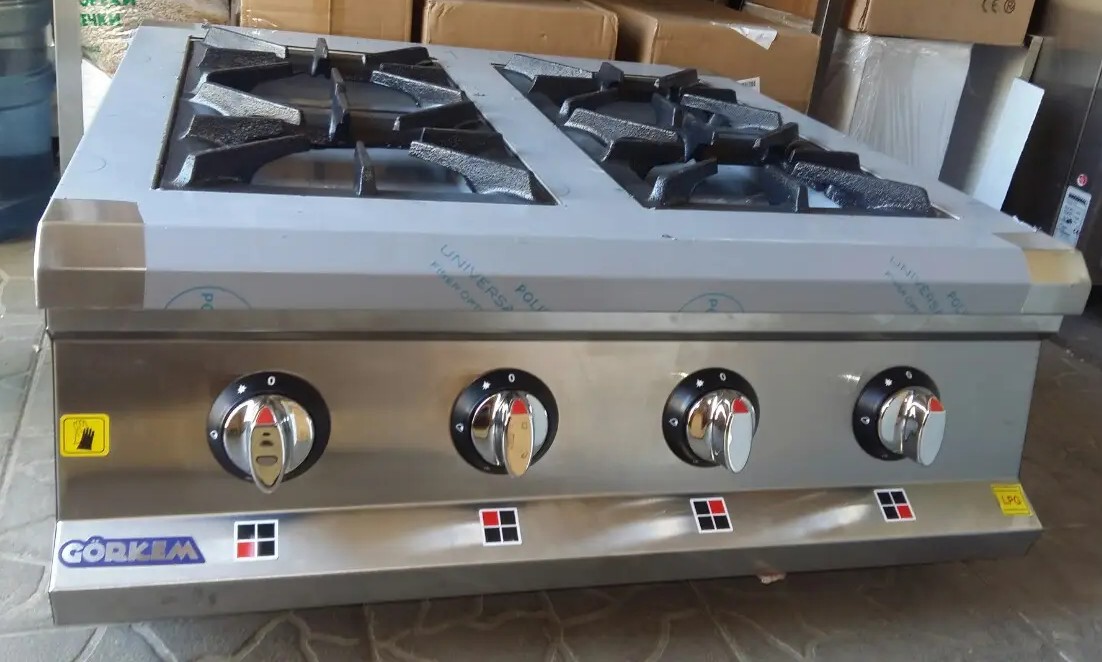 Професійна газова плита görkem pso 40 — настільна, 4 конфоркова