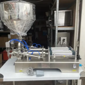 Горизонтальний пневматичний дозатор рідких і пастоподібних продуктів. Дозатор меда, джема, пасты